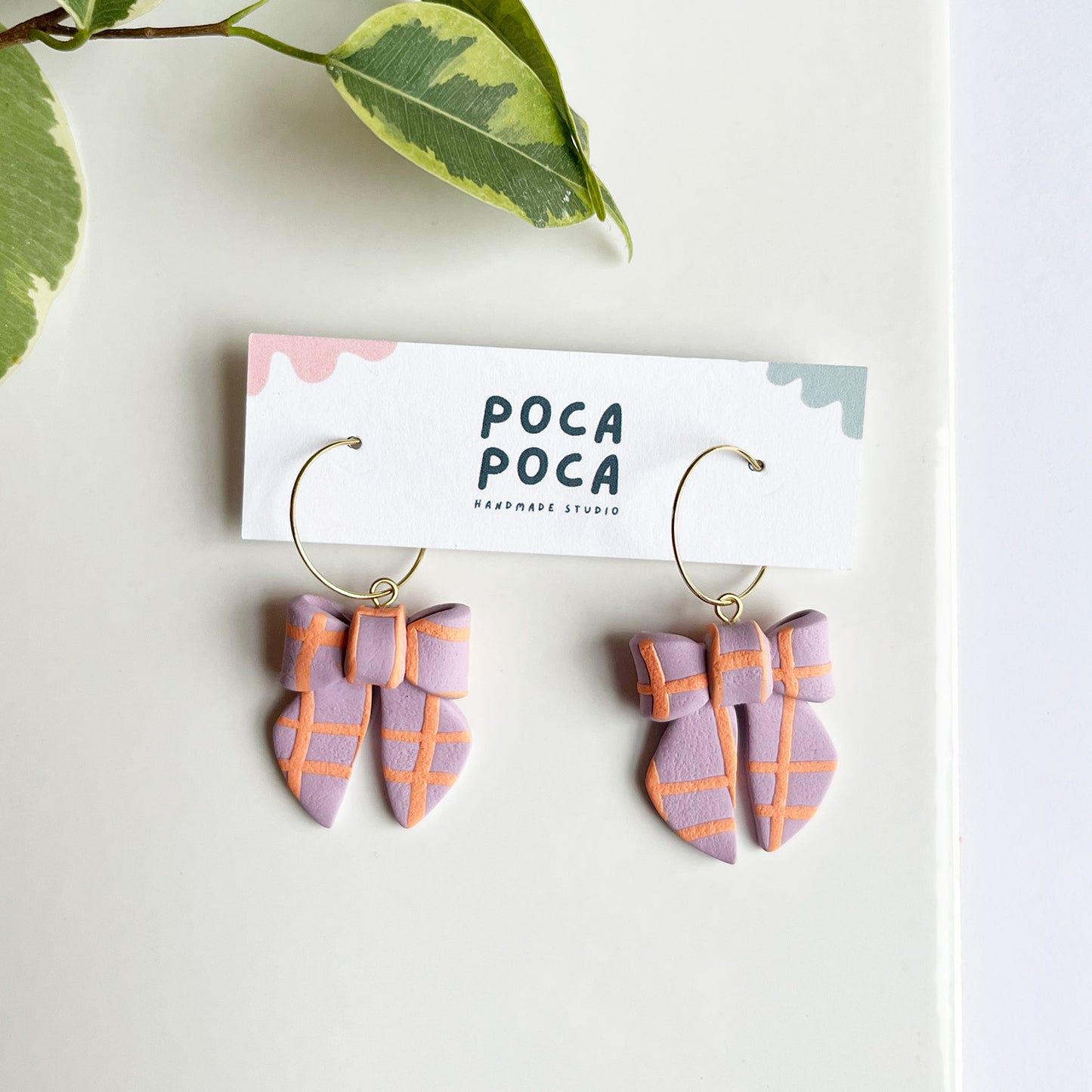 Colourful 3D Bow Statement Hoop Earrings