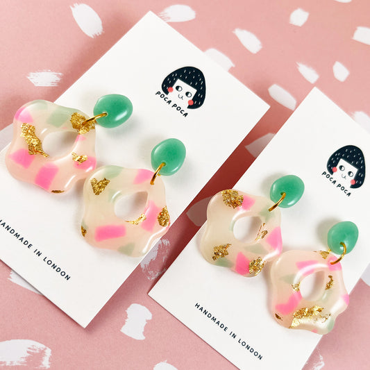 Aurora Bloom Translucent Drop Earrings