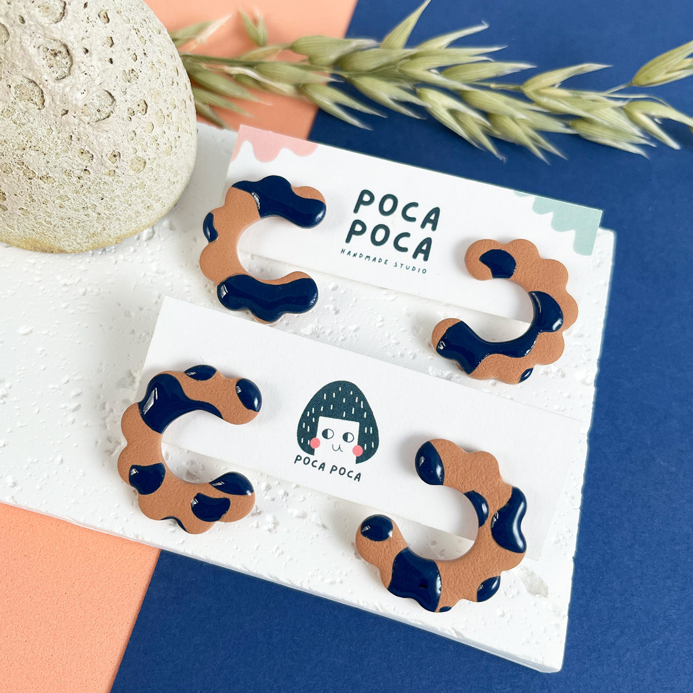 Glazed Terra Stud Earrings