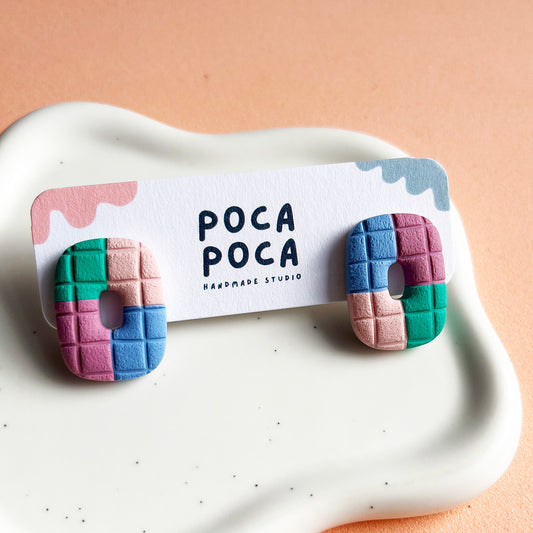 Pixel Puff Stud Earrings