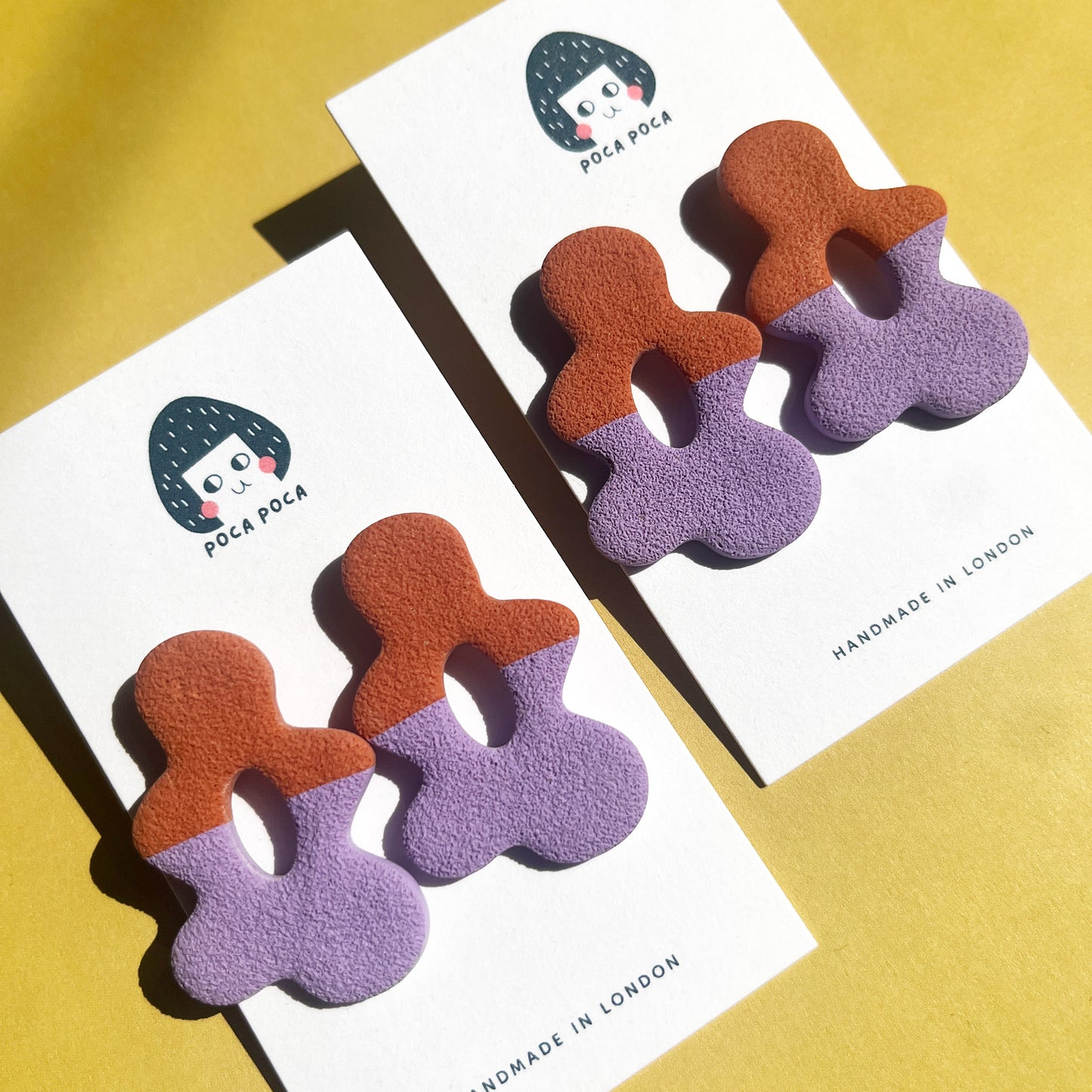 Split Blossom Bi-Color Stud Earrings