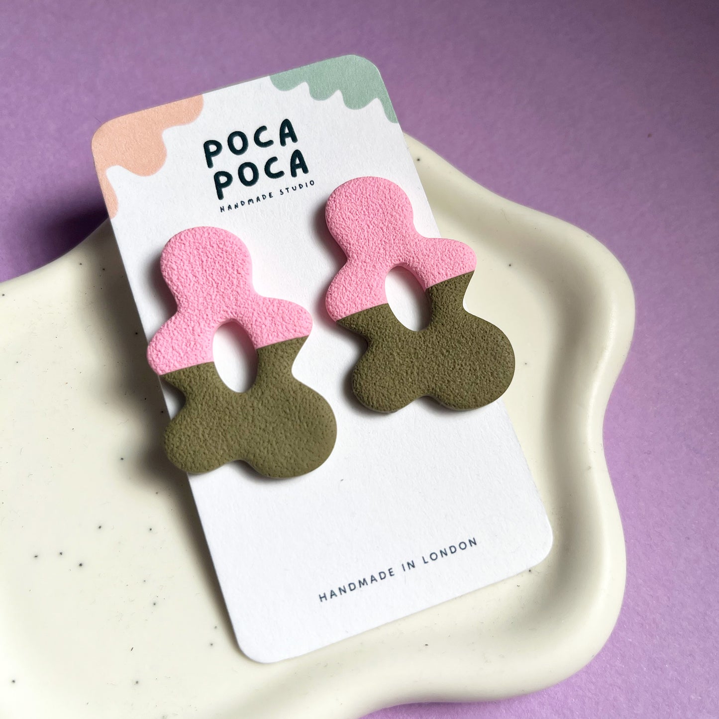 Split Blossom Bi-Color Stud Earrings