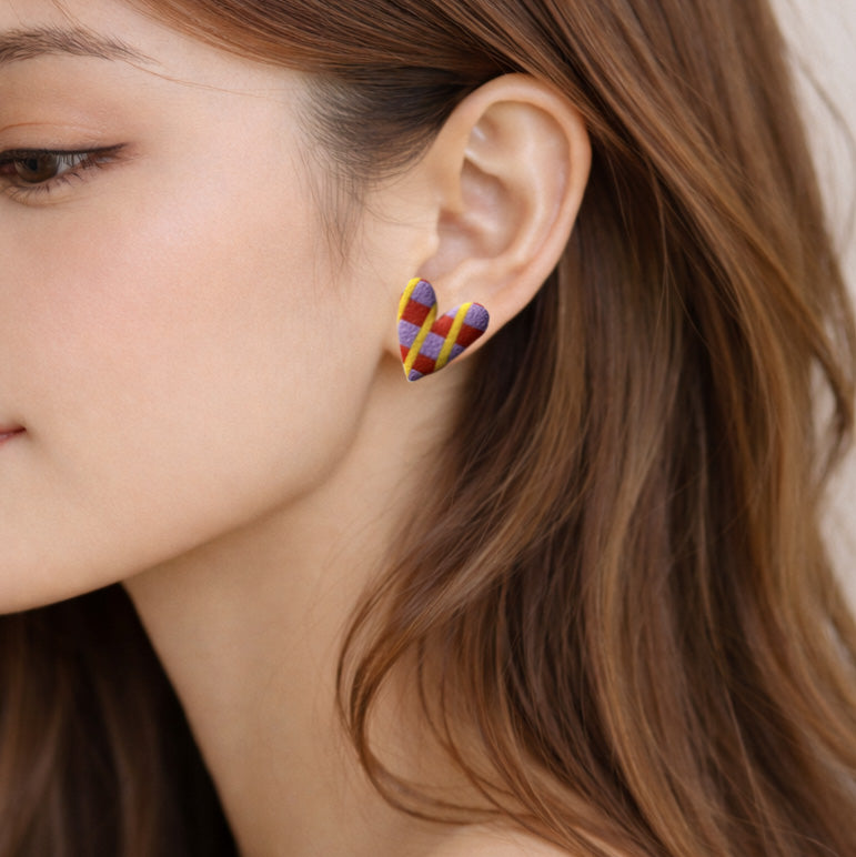 Urban Heart Stud Earrings