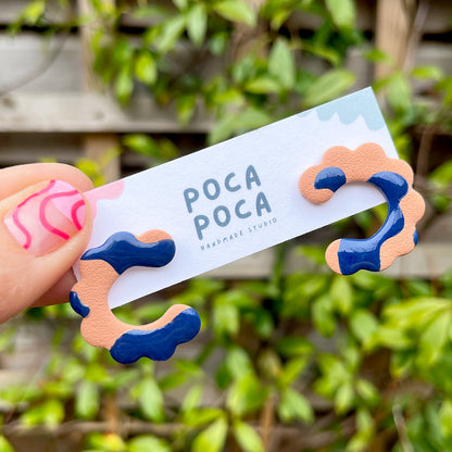 Glazed Terra Stud Earrings