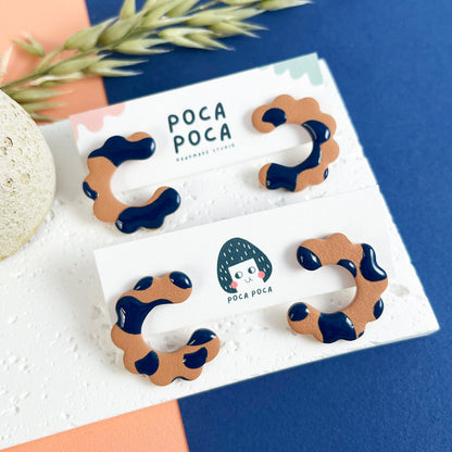 Glazed Terra Stud Earrings