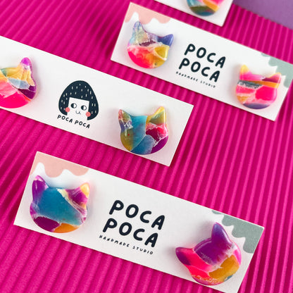 Candy Cat Stud Earrings