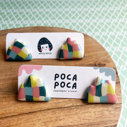 Mount Mosaic Stud Earrings