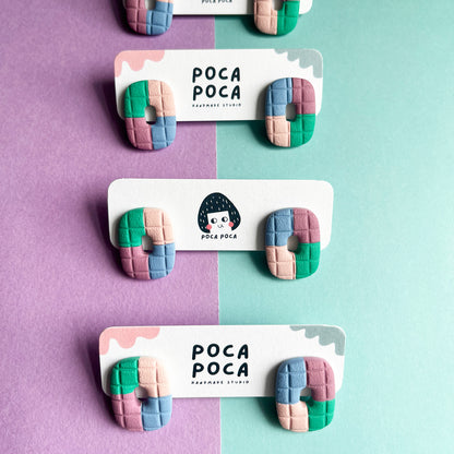Pixel Puff Stud Earrings