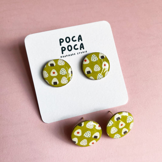 Wa (Japanese) Button Studs Earrings