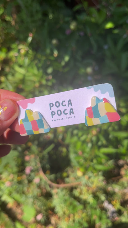 Mount Mosaic Stud Earrings